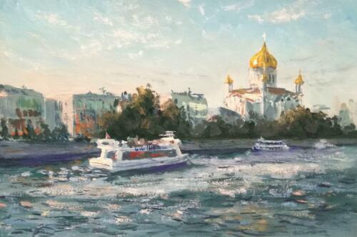 13. Вид на Москва-реку и Храм Христа Спасителя